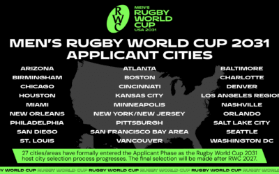 Men’s Rugby World Cup USA 2031 hosting preparations continue at pace as 27 cities and areas enter the Applicant Phase